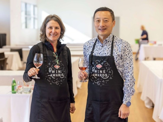 New World Wine Awards CoChairs of Judges Jen Parr and Sam Kim