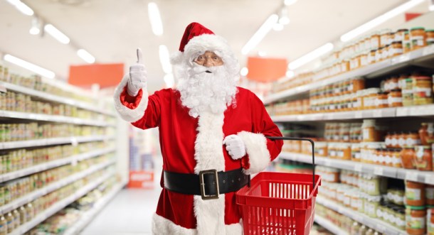 Santa claus supermarket